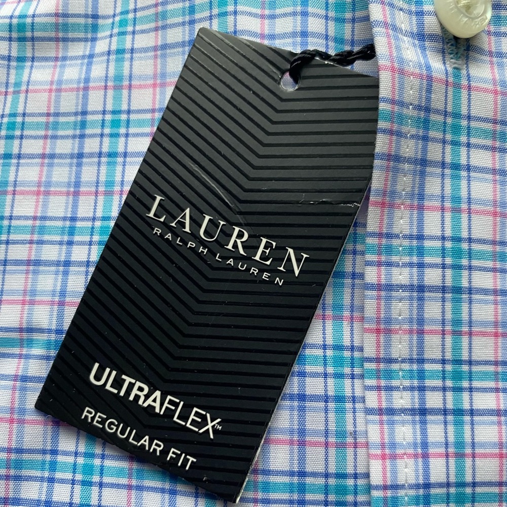 New w tags Lauren Men’s dress shirt ultra flex size M - Picture 6 of 7